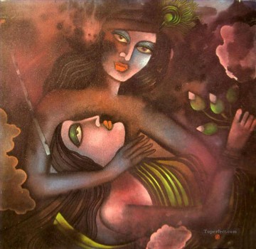 永遠の愛 v インディアン Oil Paintings